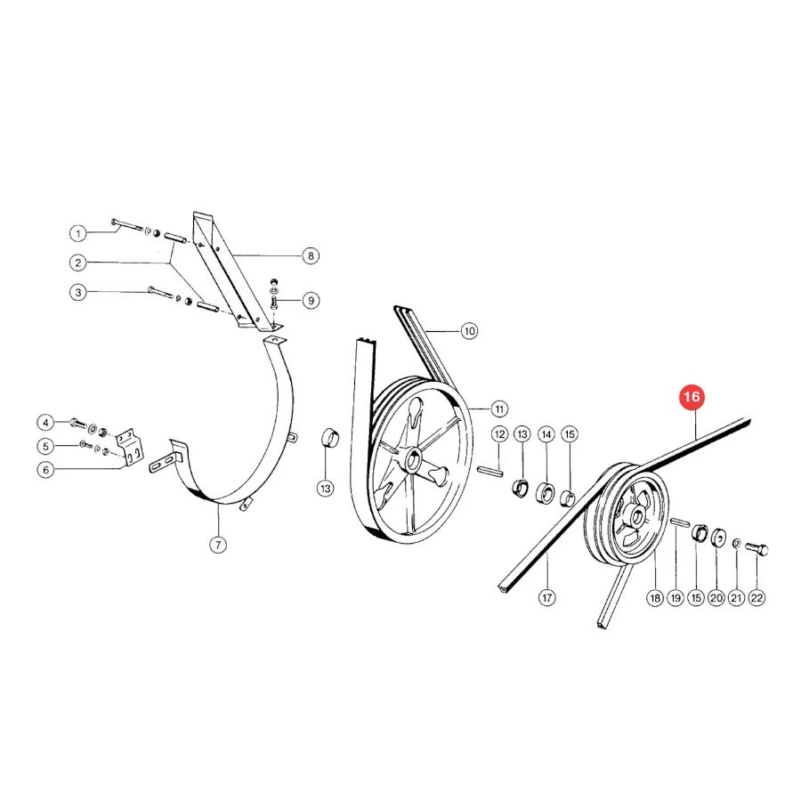 Gates - 0202222D - Claas Dreschgut-Antriebs-Keilriemen