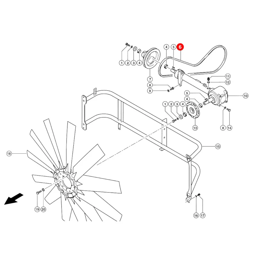 Gates - 101168 - Claas Motor-Keilriemen