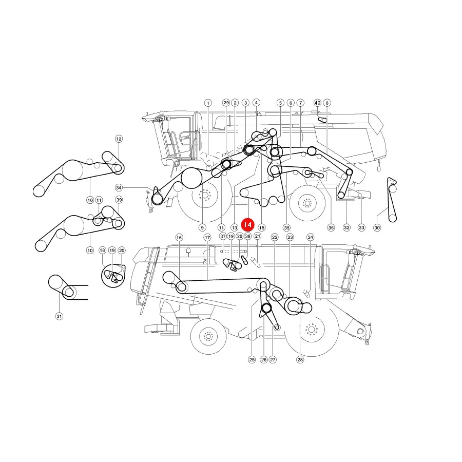 Gates - 1323464 - Reinigungs-Keilriemen Claas