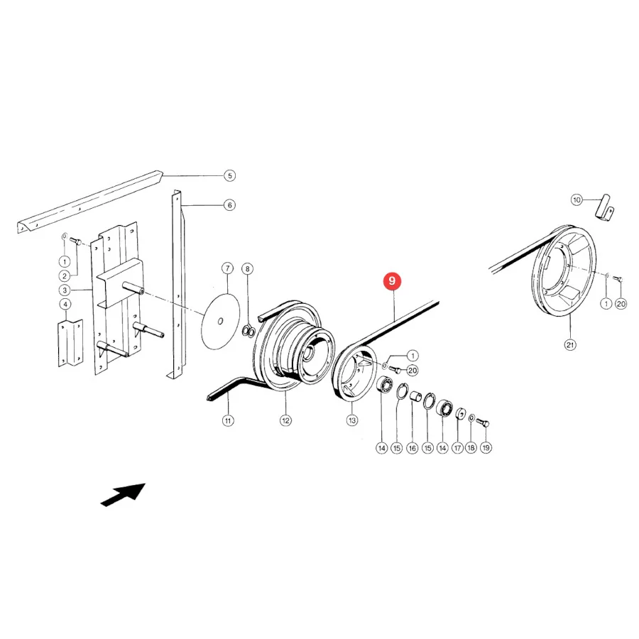 Gates - 1402336D - Strohhäcksler Keilriemen Claas