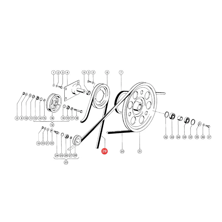 Gates - 1402436D - Dreschantrieb Keilriemen Claas