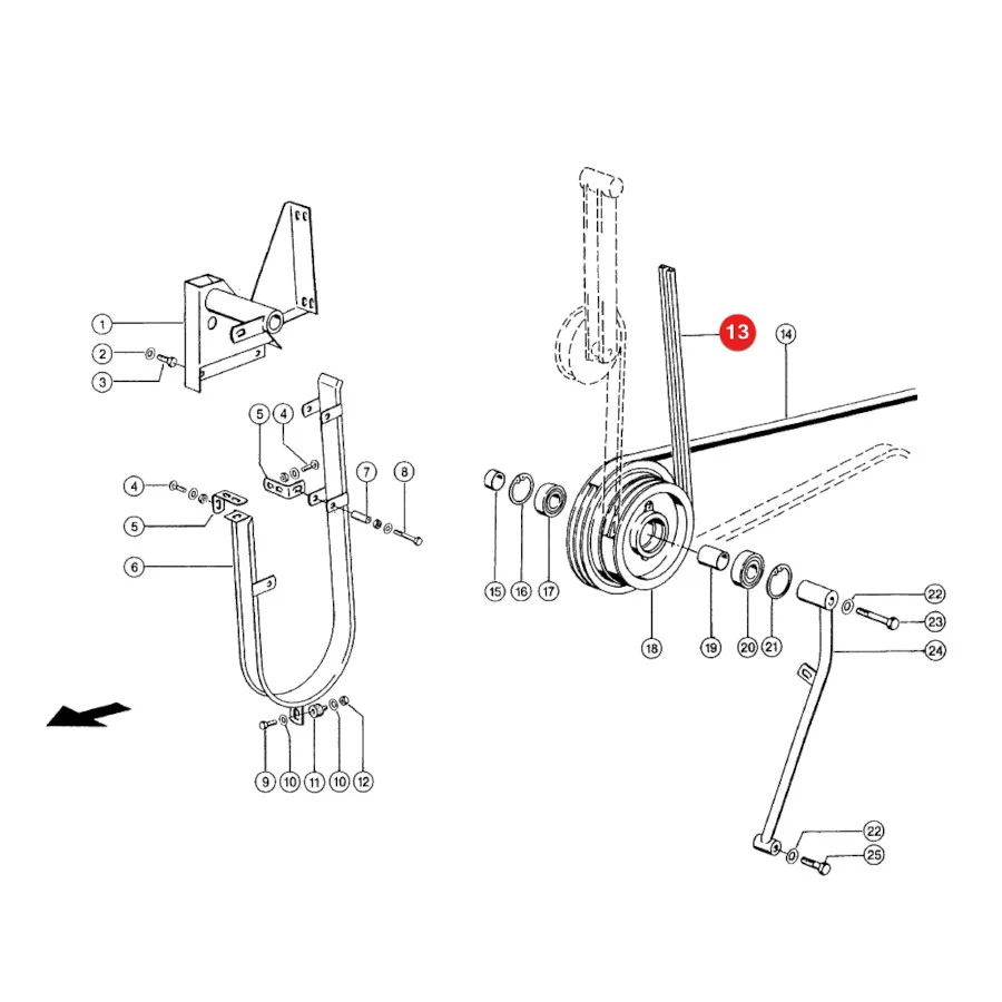 Gates - 1423216 - Keilriemen Trennungsantrieb Claas