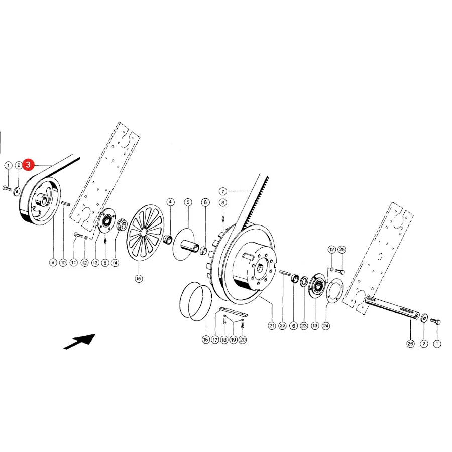 Gates - 1424250 - Drescher-Antriebs-Keilriemen