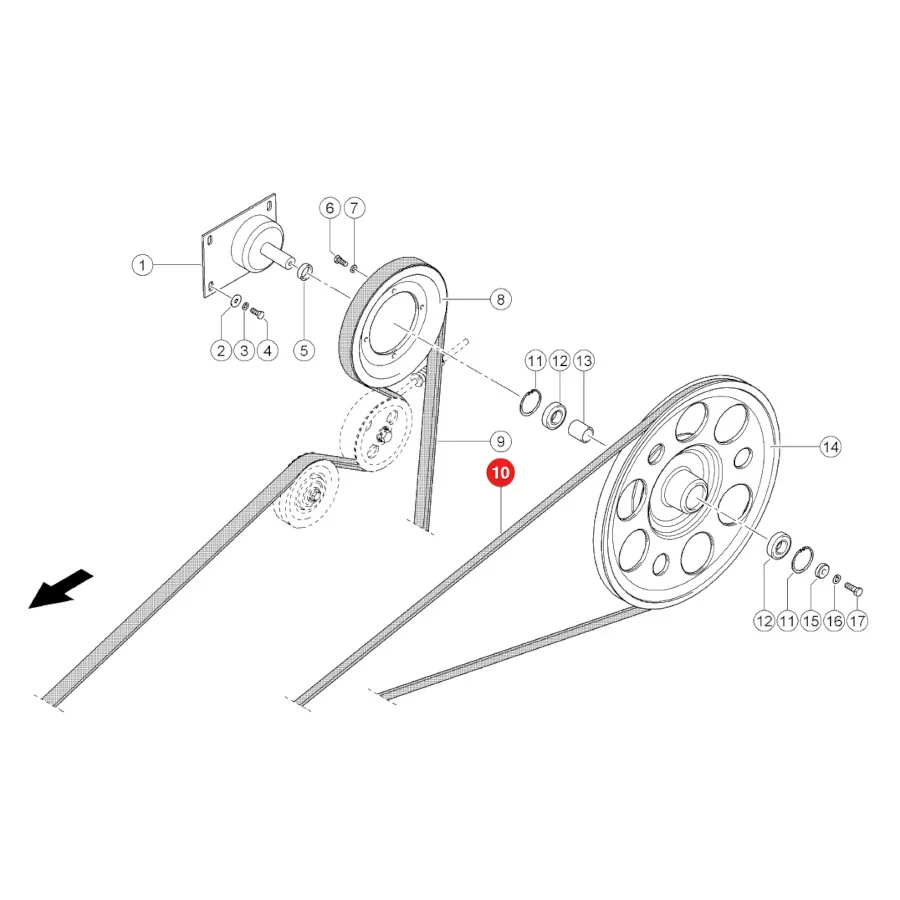 Gates - 1429336 - Claas Reinigungs-Antriebs-Keilriemen