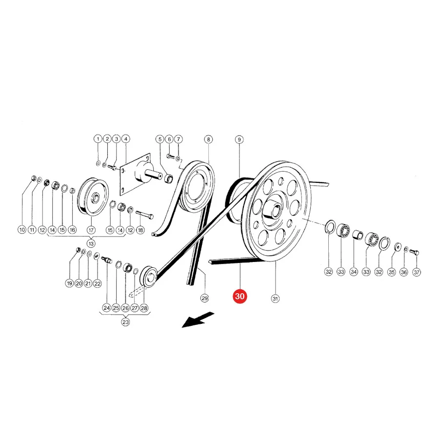 Gates - 1429345 - Claas Reinigungs-Antriebs-Keilriemen