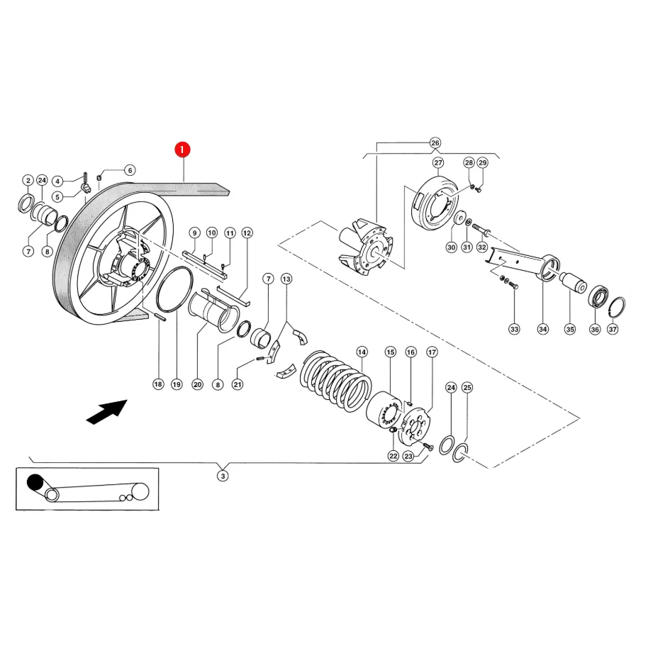 Gates - 1453965 - Claas Breitprofil-Keilriemen 0007449651