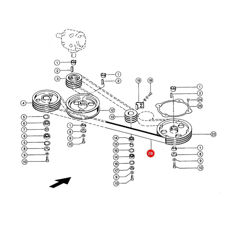 Gates - 1469483 - Claas Häckselgutverteiler-Keilriemen 0006678911