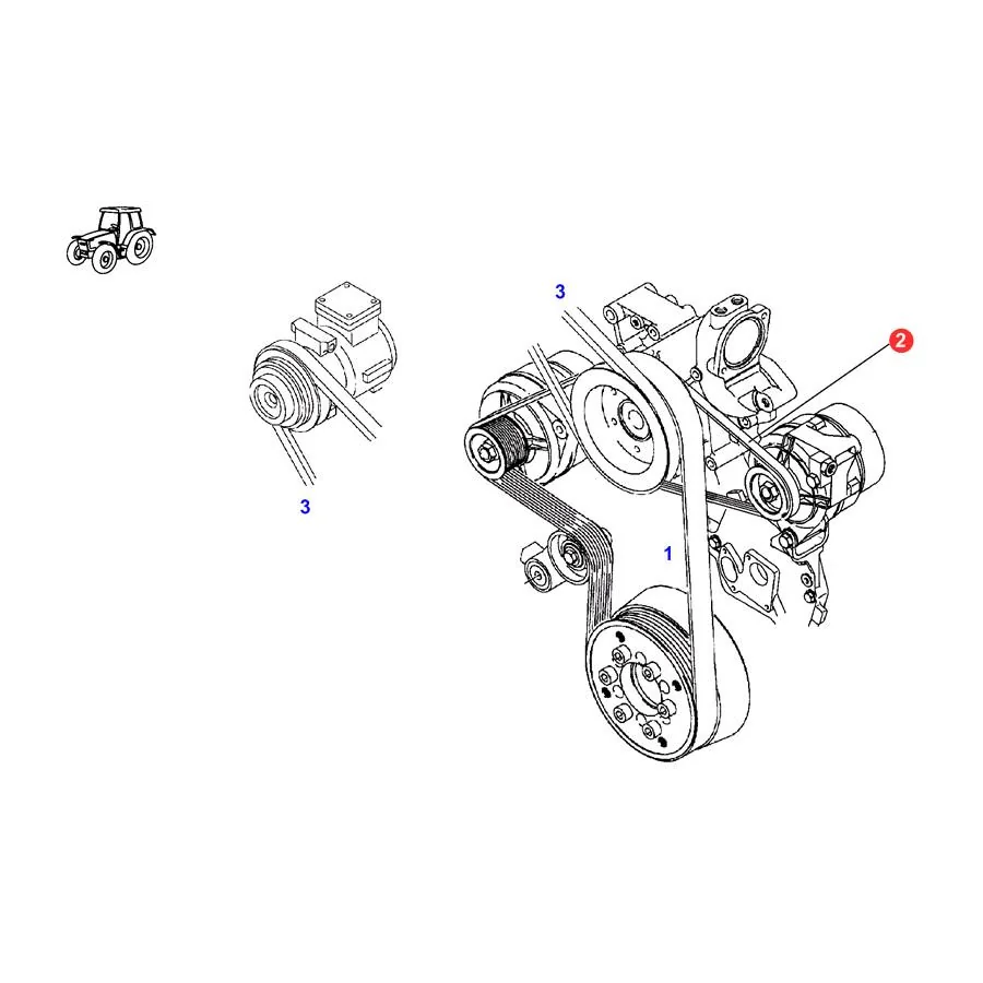 Gates - 1487223 - Fendt Lichtmaschinenantriebs-Mehrrippenriemen