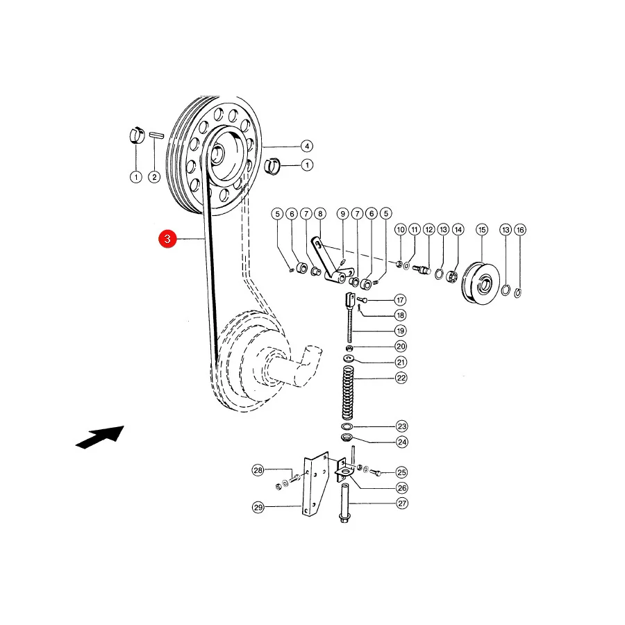 Gates - 1601218D - Claas Gebläse-Keilriemen