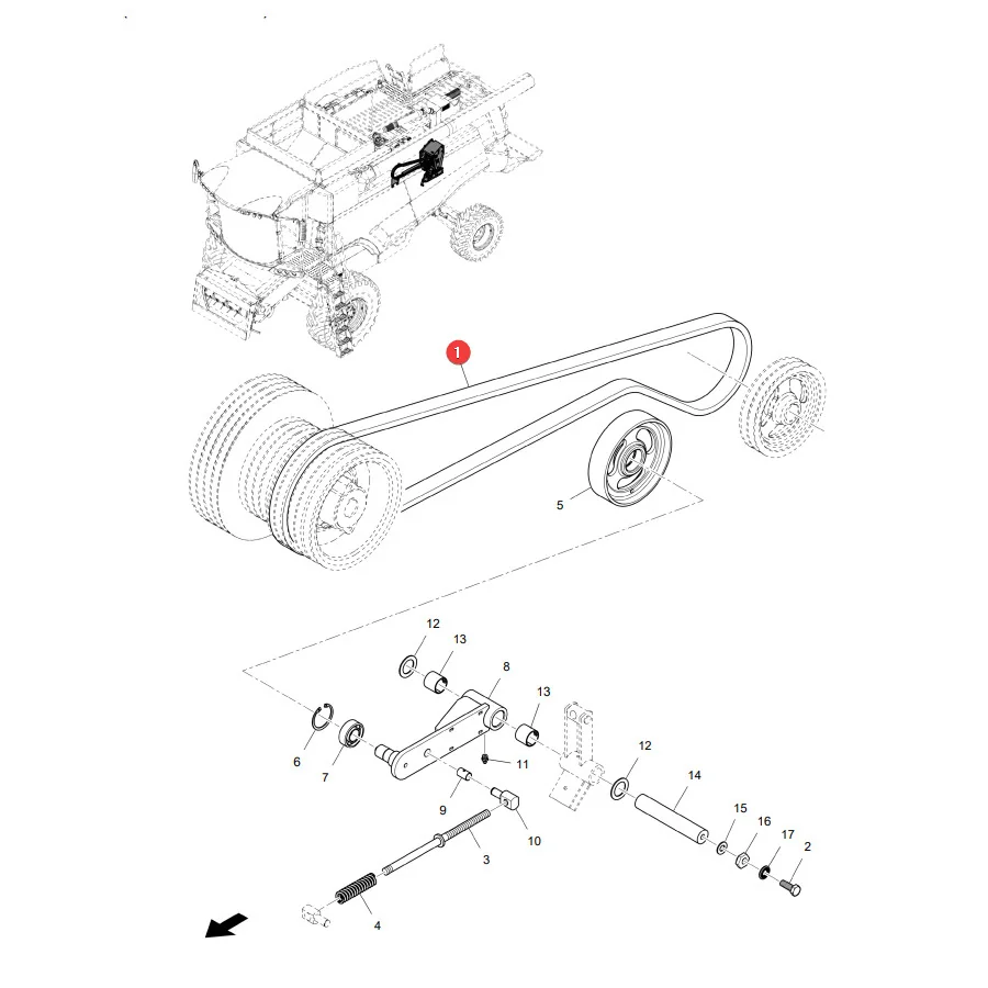 Gates - 1923261 - Massey Ferguson Strohhäcksler-Keilriemen