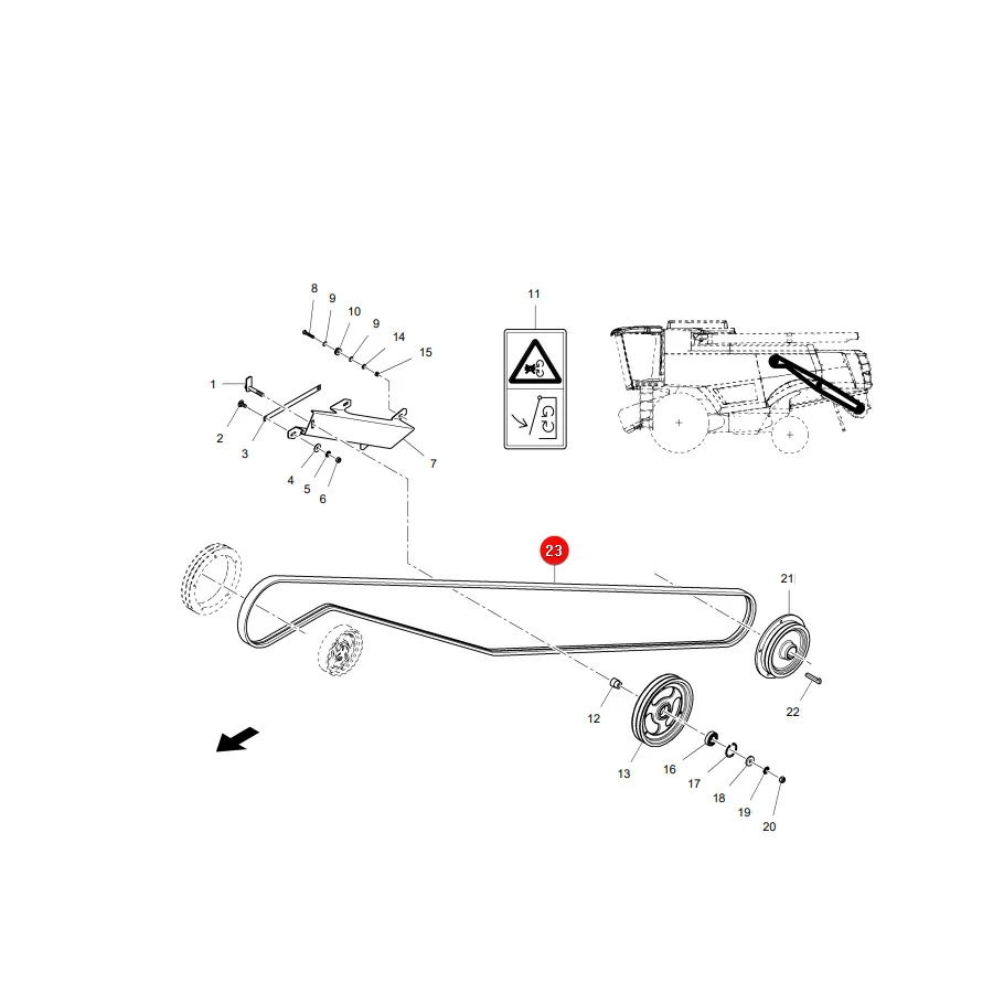 Gates - 1923499 - Massey Ferguson Keilriemen