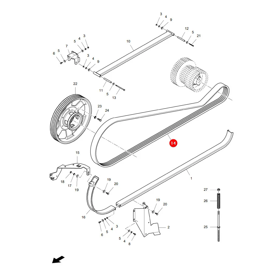 Gates - 1925398 - Fendt Massey Ferguson Drescher-Keilriemen ACW0365430