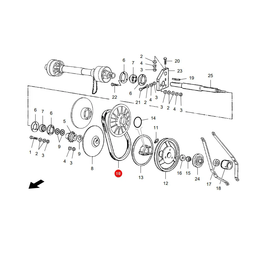 Gates - 1960189 - Massey Ferguson Haspel-Keilriemen