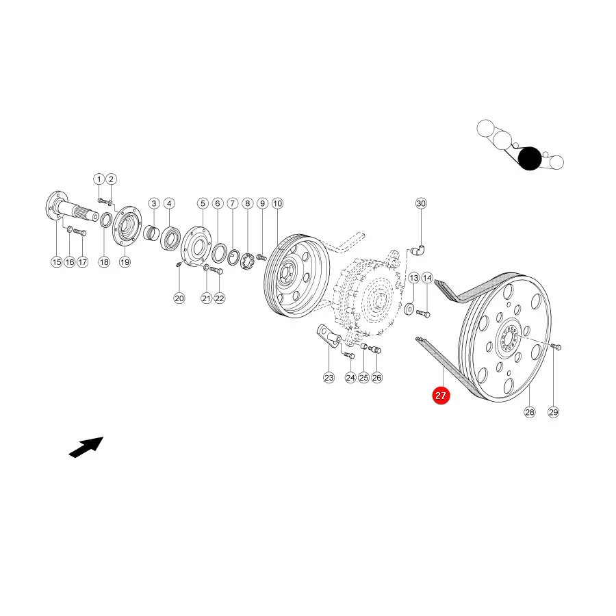 Gates - 2124287 - Claas Dreschtrommelantriebs-Keilriemen