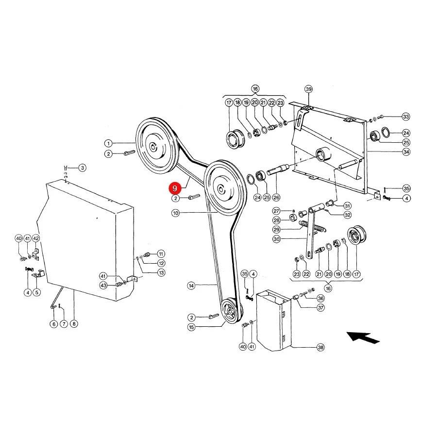 Gates - 233843.26 - Claas Häckselgutverteiler-Keilriemen