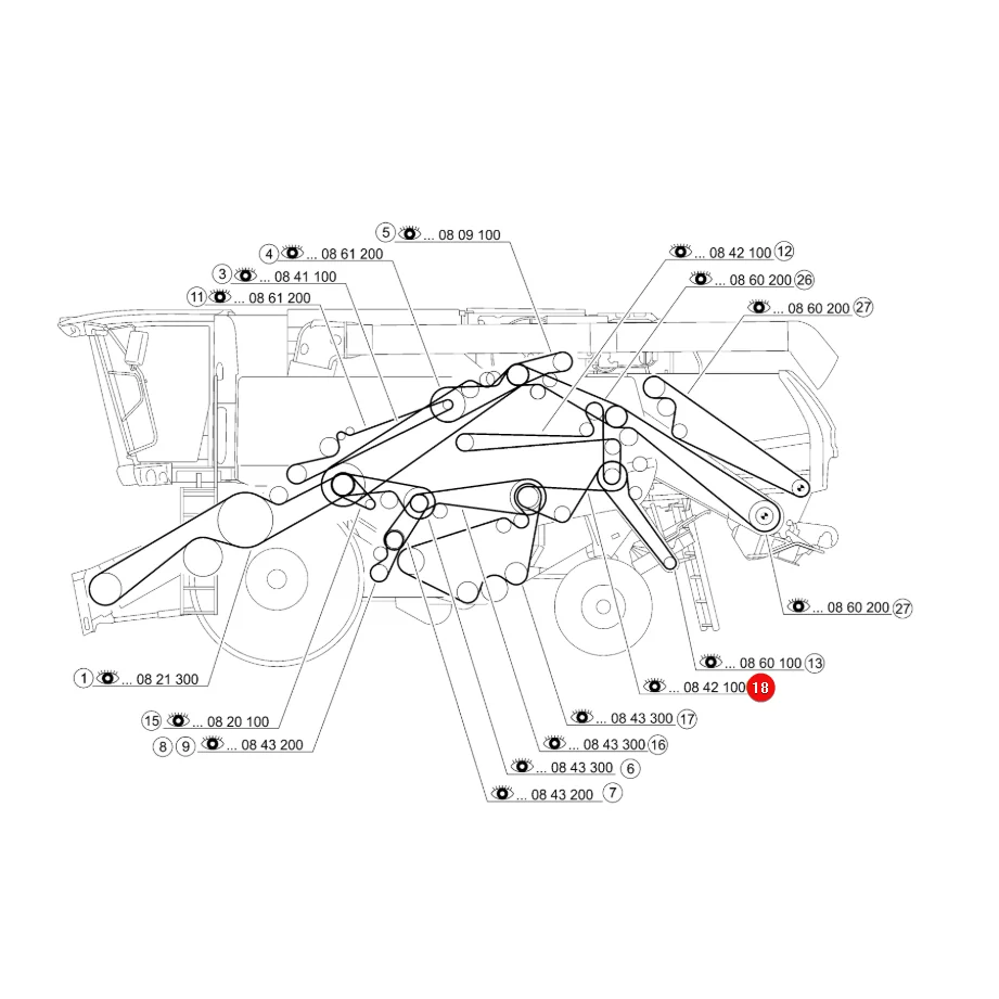 Gates - 2901237 - Claas 0005543650 Antriebs-Keilriemen, 2 Stk.