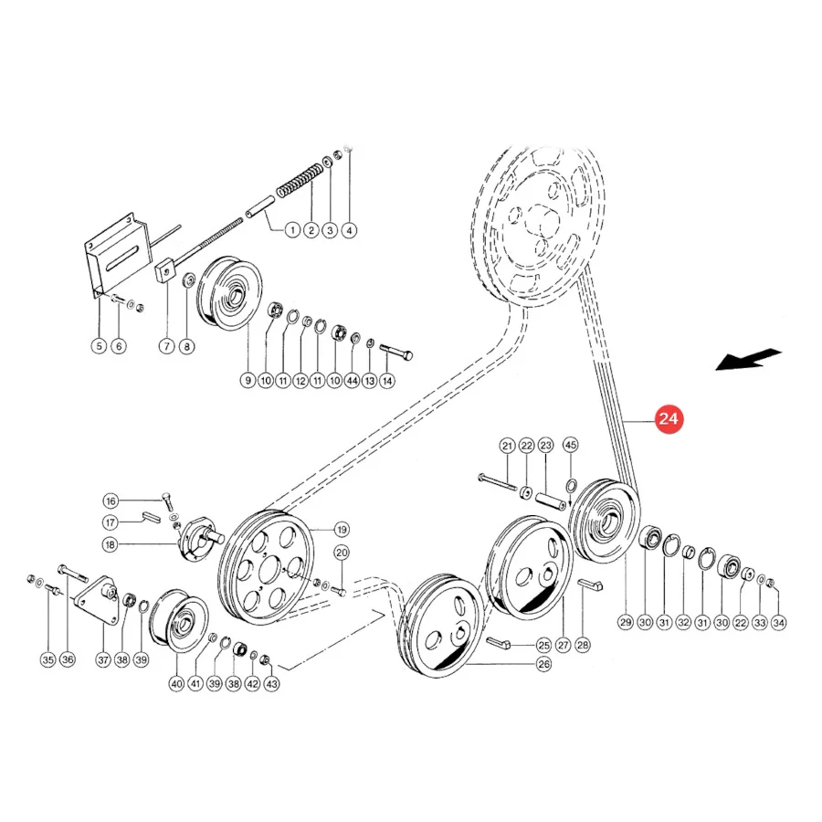 Gates - 423458 - Keilriemen für Reinigungsantrieb Claas