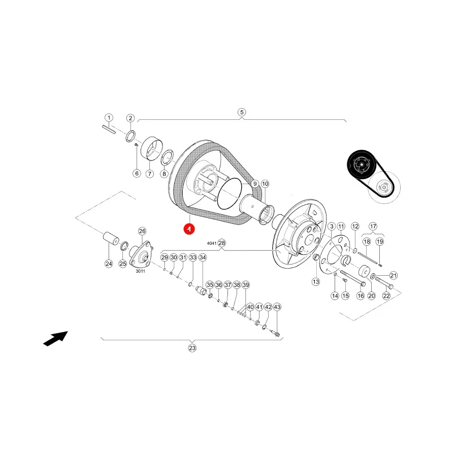 Gates - 629110.26 - Variatorriemen für Dreschwerksantrieb