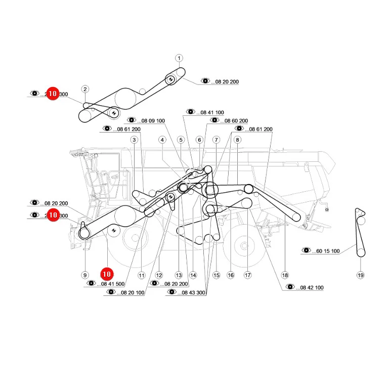 Gates - 665798.26 - Claas Schneidwerksantrieb Keilriemen 2 Stk. 665798.0