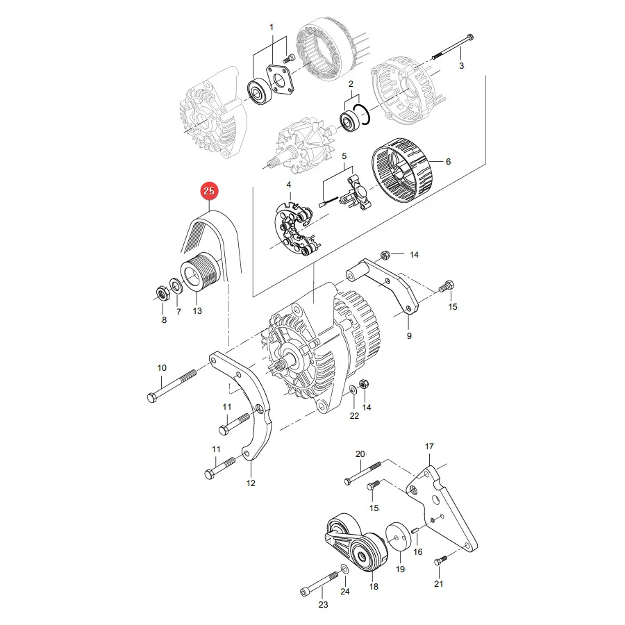 Gates - 785288 - Mehrrippenriemen für Lichtmaschinenantrieb
