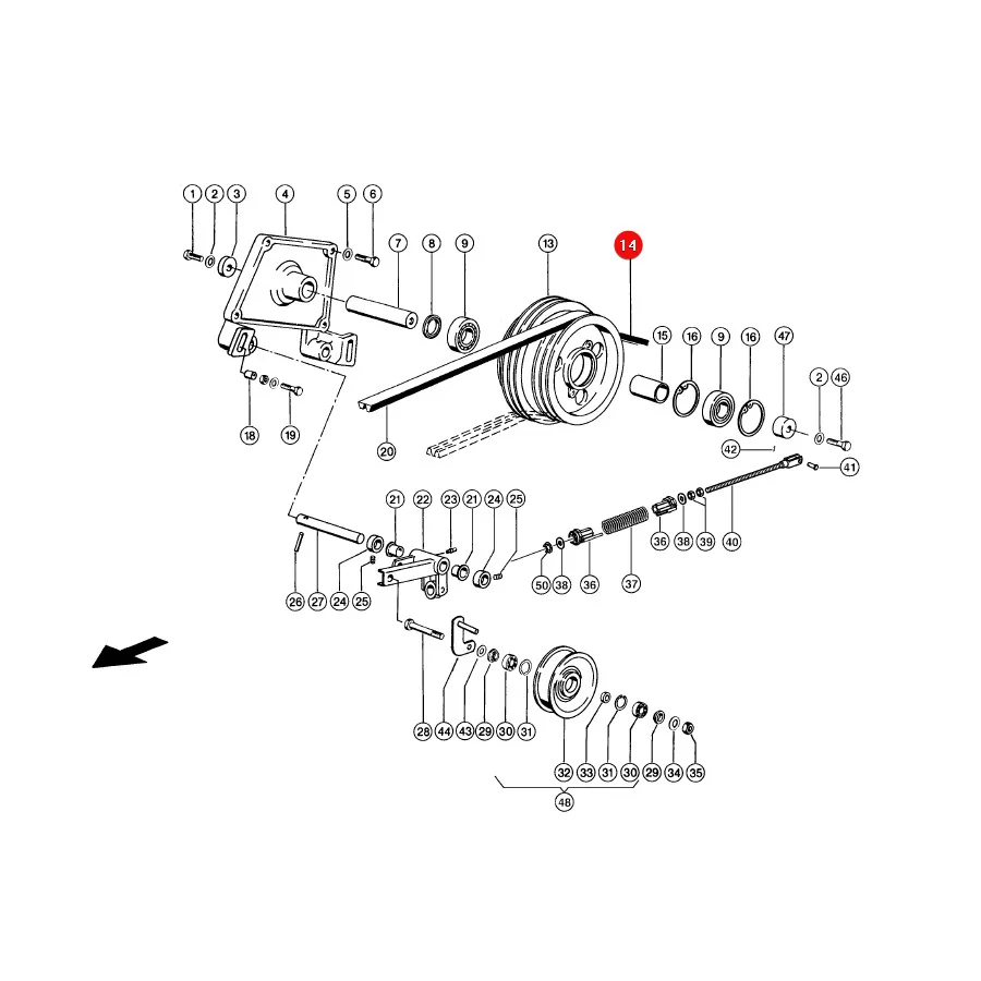 Gates - GA1423400 - Claas Strohhäcksler-Riemen