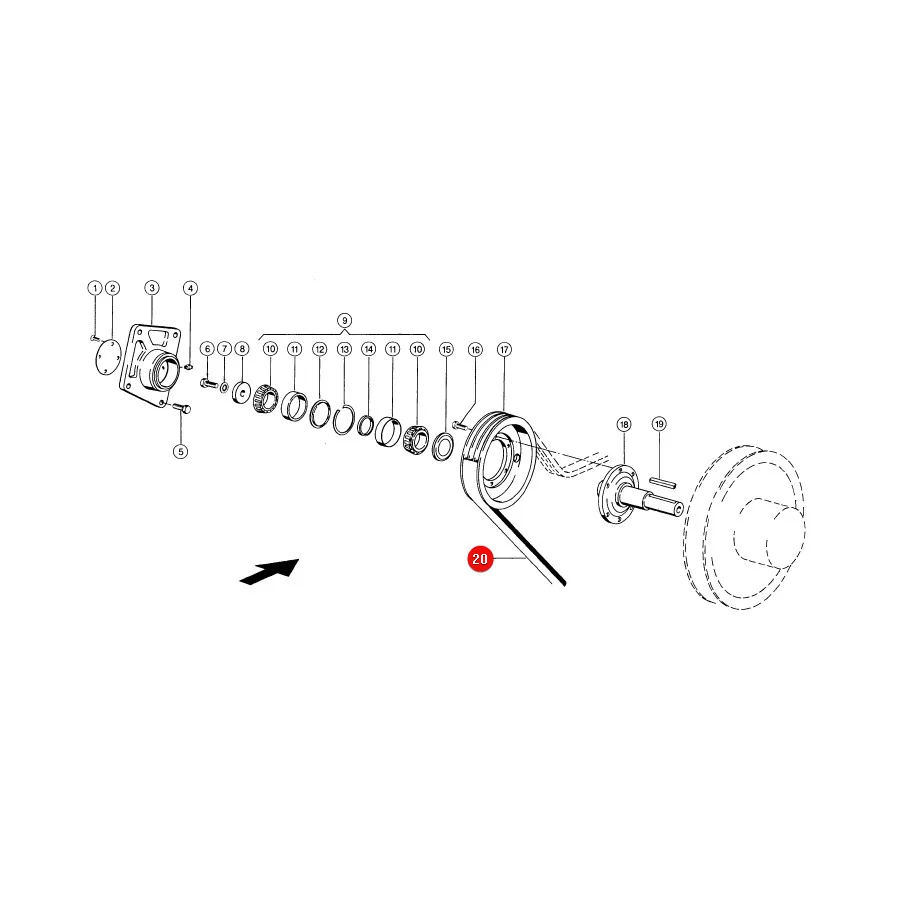 Gates - GA1424296 - Dreschwerk-Antriebskeilriemen