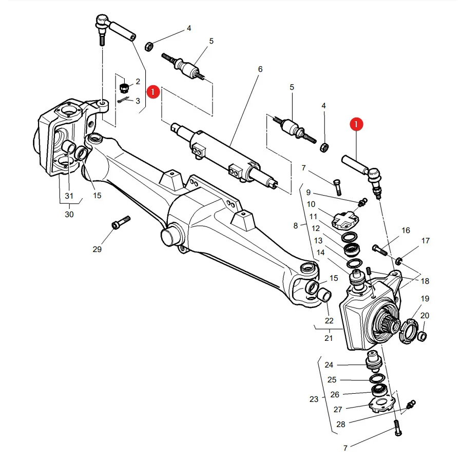 Granit - 38715328 - Vorderachskugelgelenk Massey Ferguson