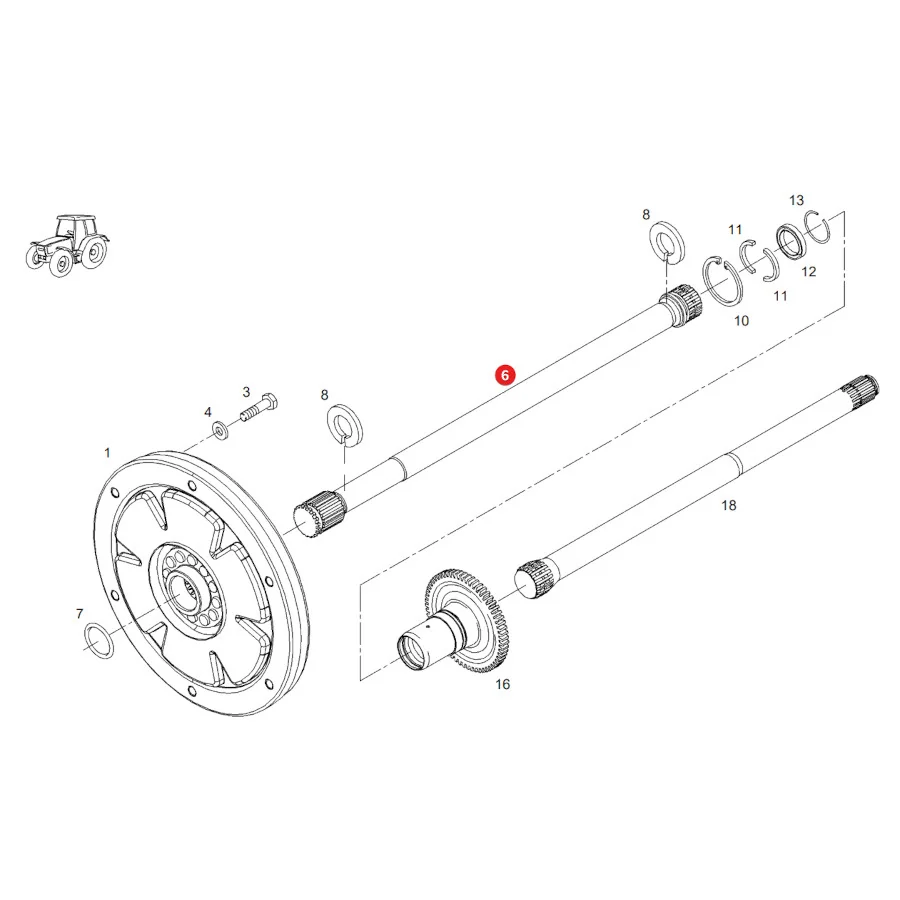 Granit - 70806467 - Fendt Antriebswelle