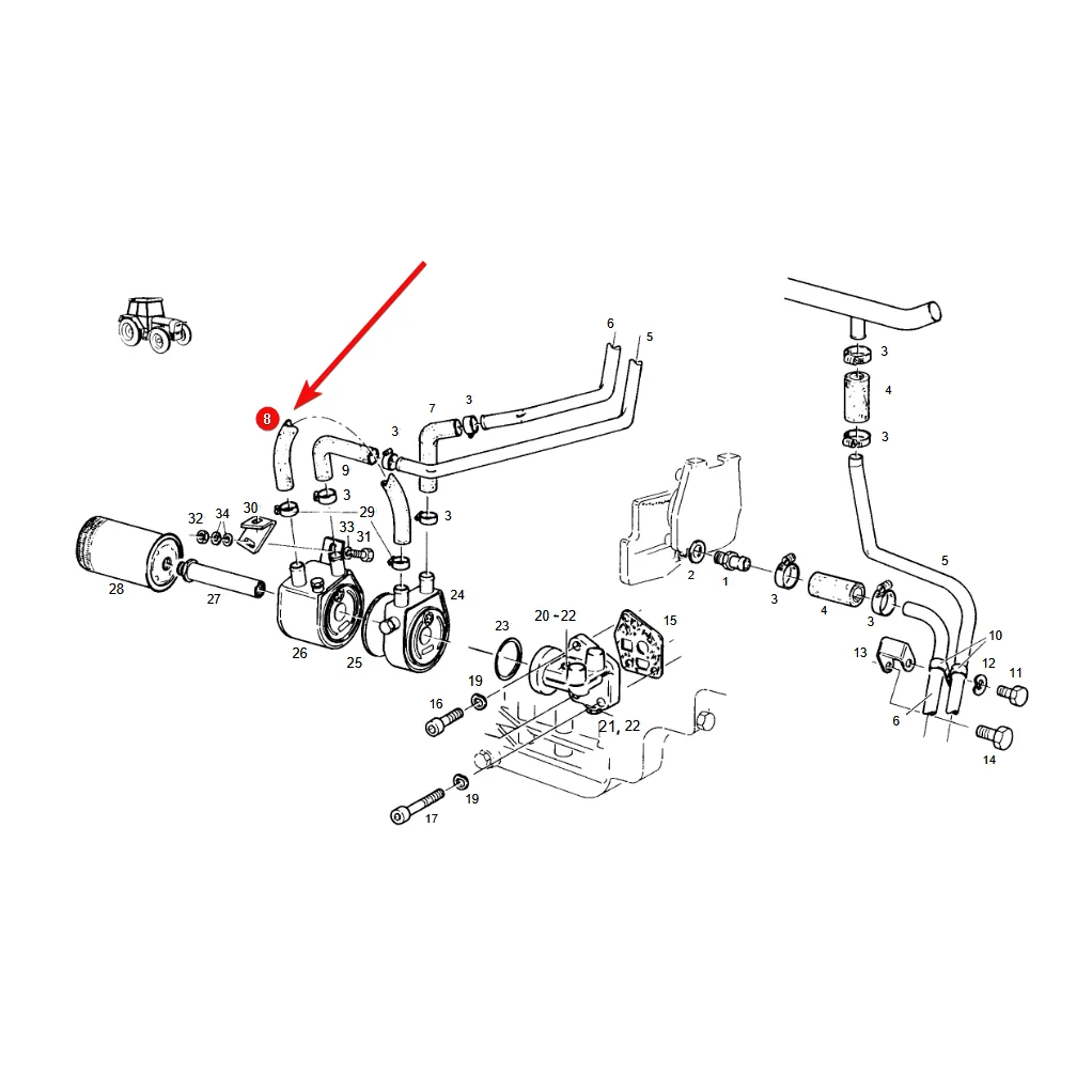 Granit - 74706116 - Fendt Kühlerschlauch