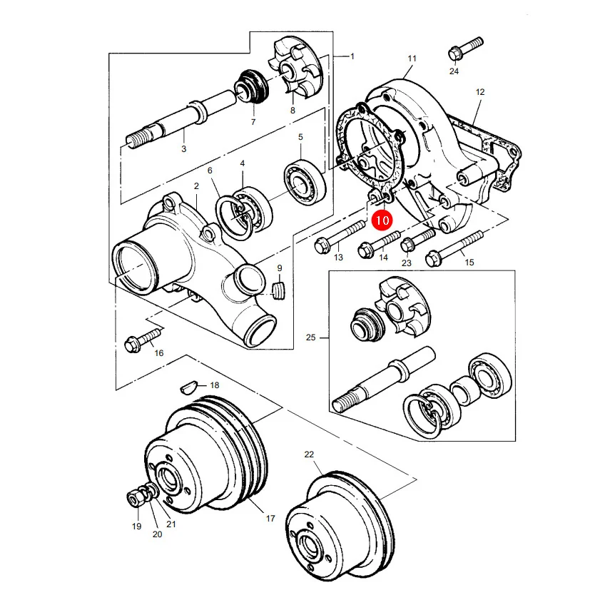 Granit - 74715011 - Wasserpumpendichtung Massey Ferguson