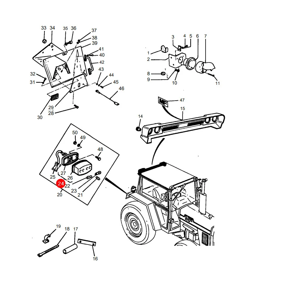 Hella - 4552SD 003184041 - Rückleuchte rechts Fendt Massey Ferguson X830180046000