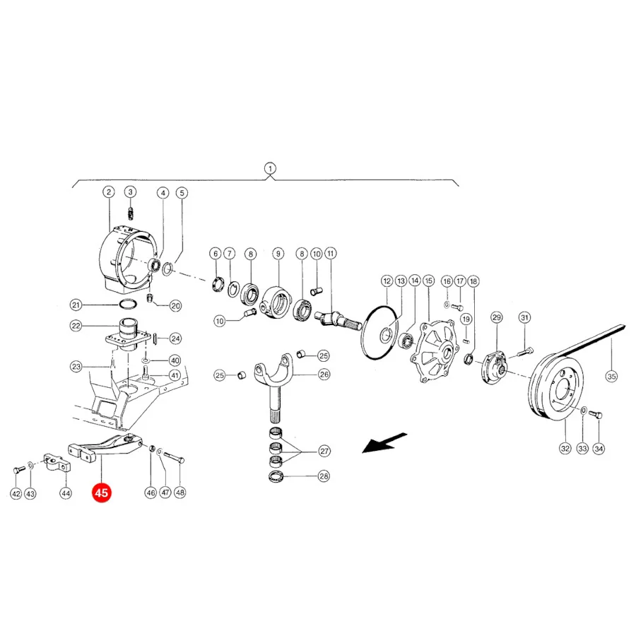 JAG - 02-0266 - Claas Getriebearm für Schneidwerk