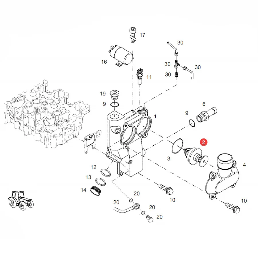 JAG - 04221384.01 - Fendt Wasserthermostat