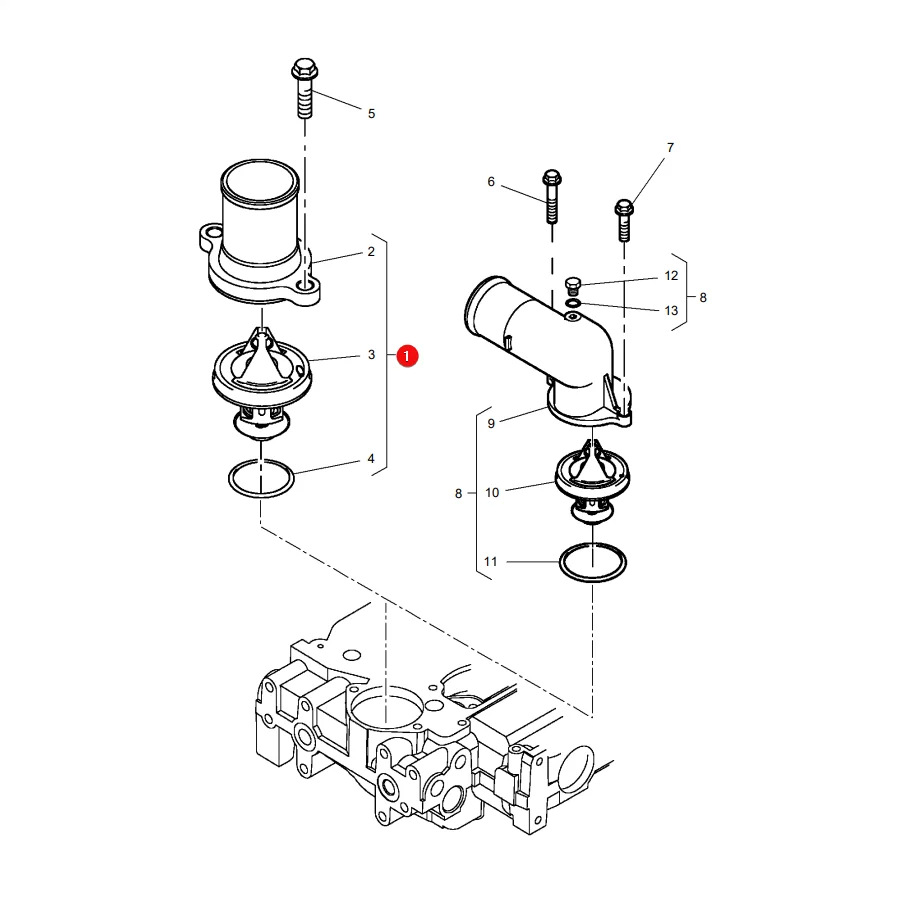 JAG - 149-606.01 - Thermostat mit Gehäuse Massey Ferguson