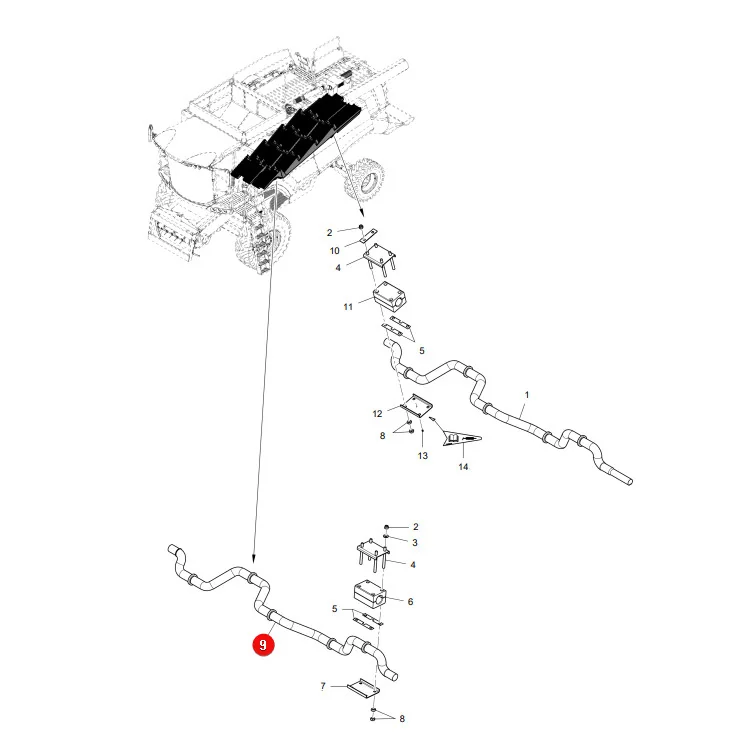 JAG - 322125450.01 - Vordere Schüttelwelle Massey Ferguson