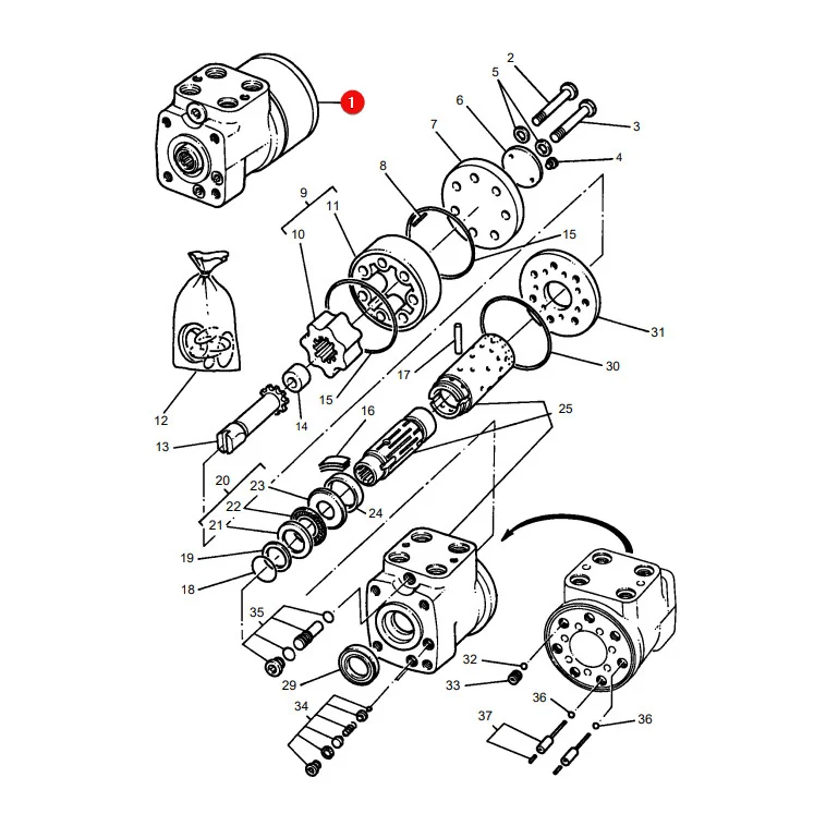 JAG - 3383107M1.02 - Massey Ferguson Lenk-Orbitrol