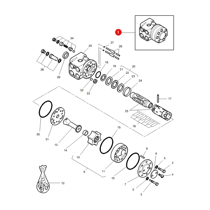 JAG - 3384675M1.02 - Massey Ferguson Lenk-Orbitrol