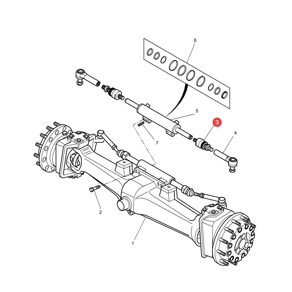 JAG - 3426312M1.01 - Massey Ferguson Lenkzylinder-Gelenk