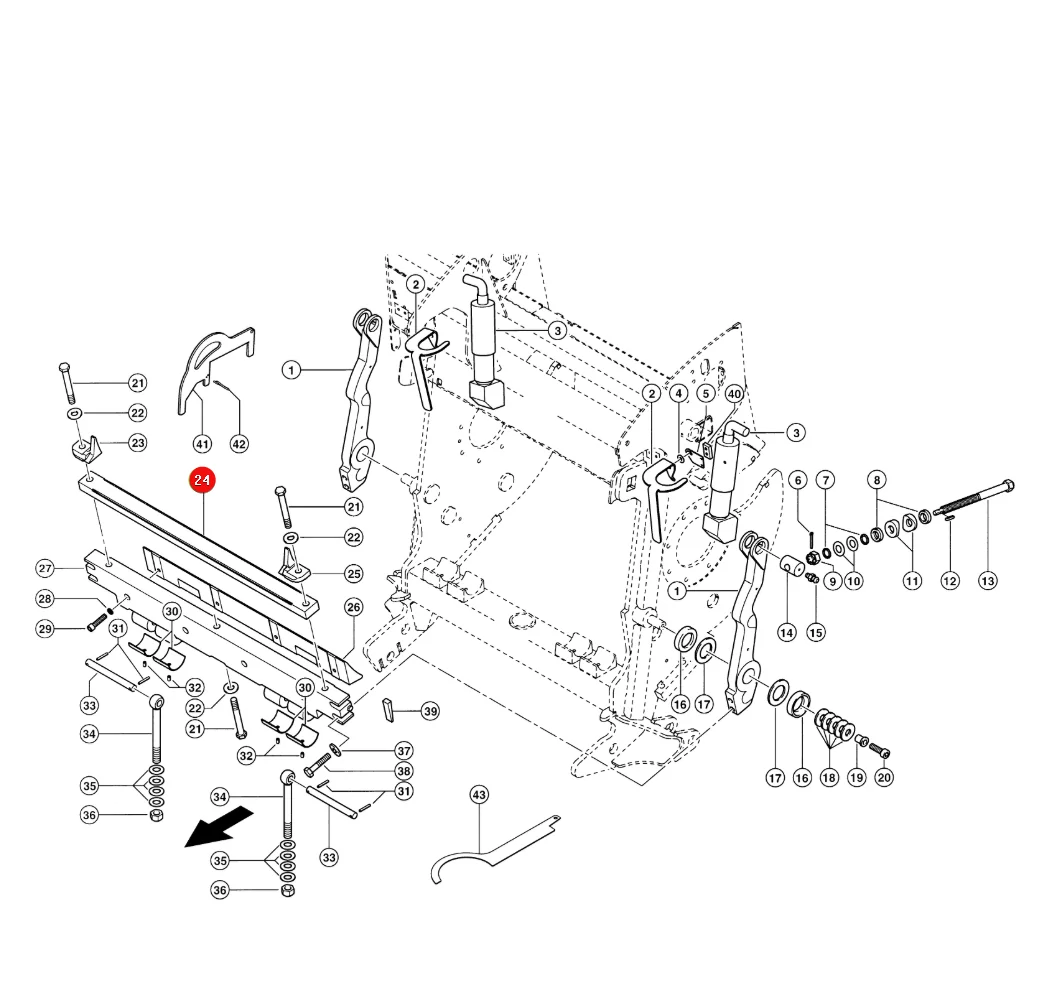 JAG - 495274.02 - Maispflücker-Stahlplatte Claas
