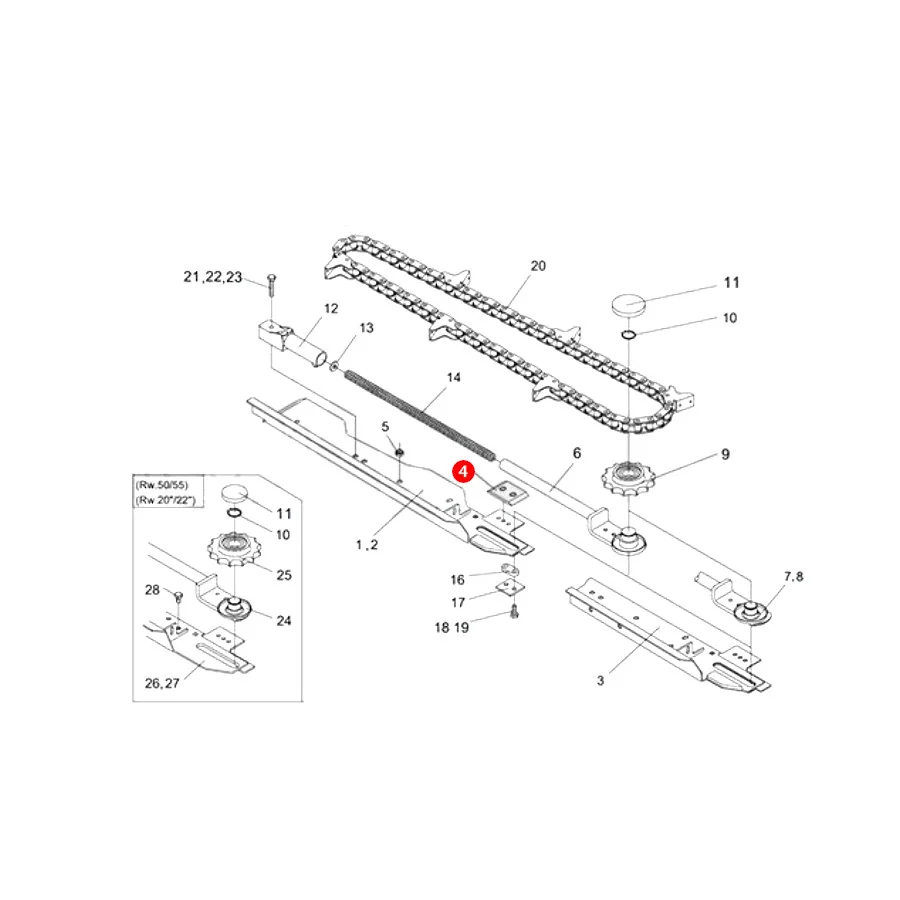 JAG - 501217.01 - Kettengleitabdeckung Geringhoff