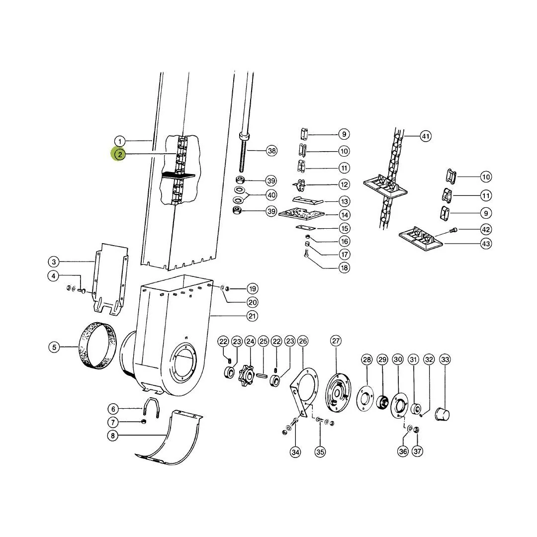 JAG - 541782.02 - Claas Getreideförderkette 38,4-VB