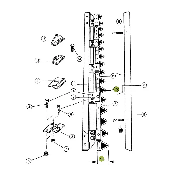 JAG - 616109.02 - Seitenmähermesser für Raps Claas