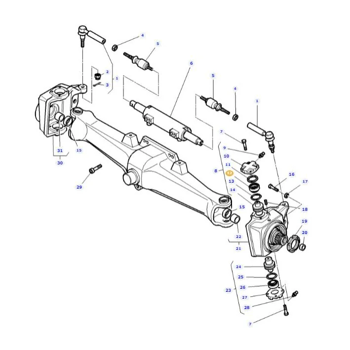 JAG - 6410-20.01 - Massey Ferguson Achsschenkel-Kegelrollenlager