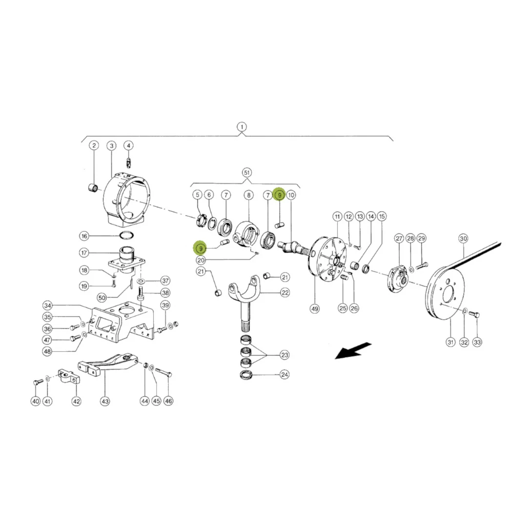 JAG - 643404.04 - Claas Schüttlerwellengehäuse-Stift