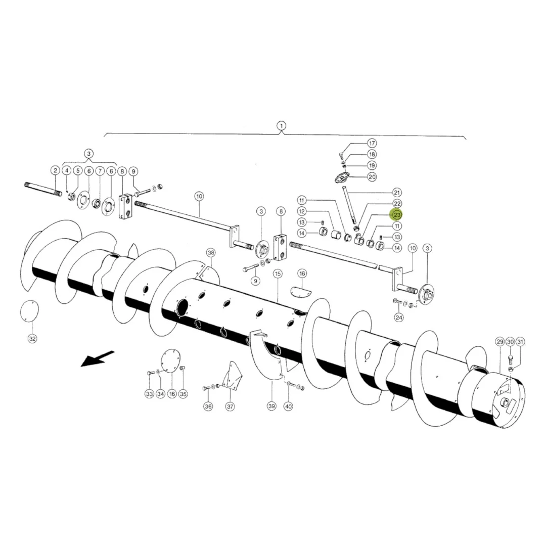 JAG - 645830.01 - Griff der Schneckenfinger Claas M16 D30
