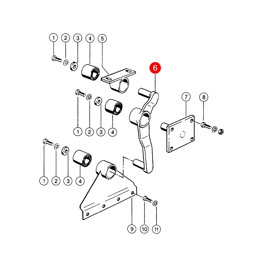 JAG - 647434.01 - Linke Sämaschinenhalterung Claas