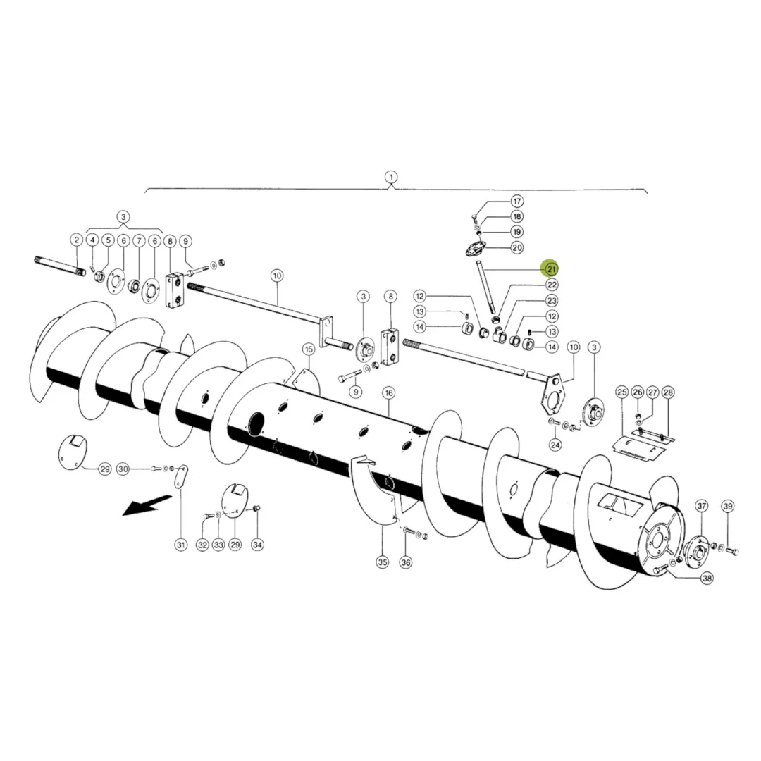 JAG - 648068.01 - Claas Schneckenfinger 16 x 245 mm