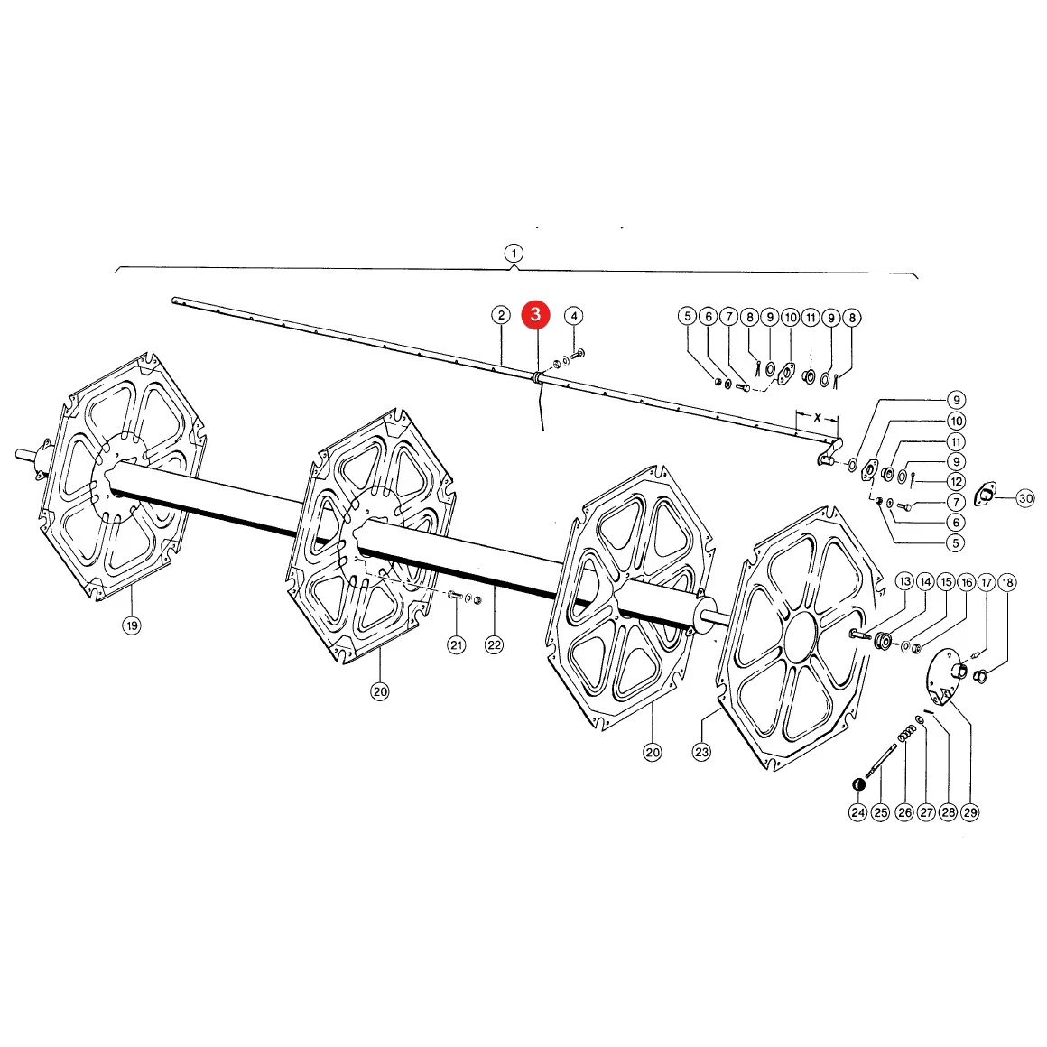JAG - 650500-R - Claas Federstift für Feldhäcksler