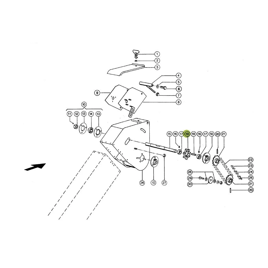 JAG - 678856.03 - Elevatorgetriebe 7-Z 26 mm Claas