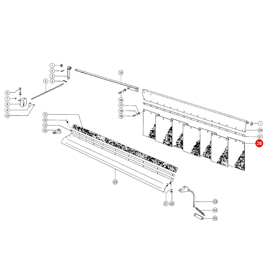 JAG - 684205.01 - Gummiabdeckung für Worfmaschine Claas